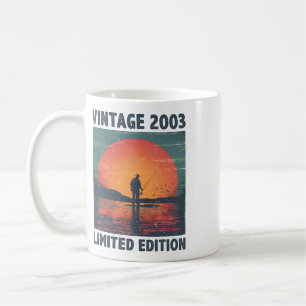 23 Jahre altes Geschenk 2003 Angeln Fischer Fisch Kaffeetasse