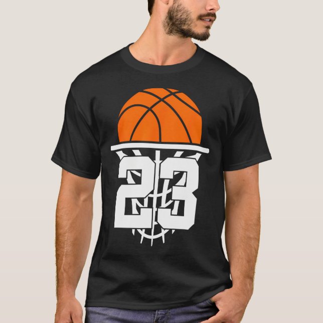 23 Jahre Basketball 23. Geburtstag T-Shirt (Vorderseite)
