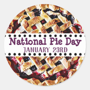 23. Januar ist der National Pie Day Food Holidays Runder Aufkleber