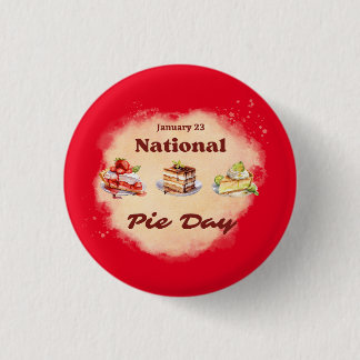 23. Januar Nationaler Kuchen-Tag Button