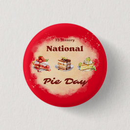 23. Januar Nationaler Kuchen-Tag Button