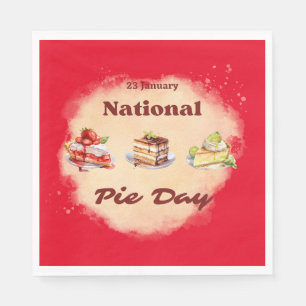23. Januar Nationaler Kuchen-Tag Serviette