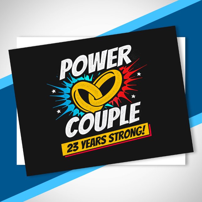23. Jubiläum Verheiratete Paare 23 Jahre stark Postkarte (Von Creator hochgeladen)