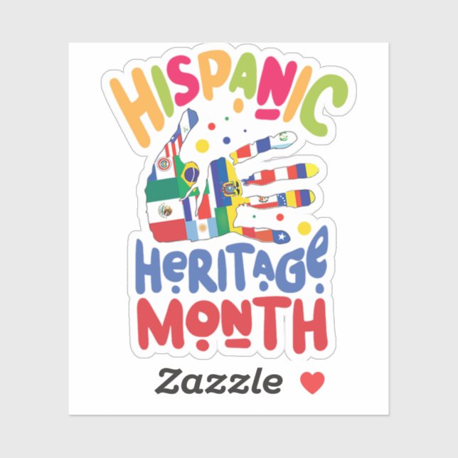 23.National Hispanic Erbe Monat alle Länder. Aufkleber (Blatt)