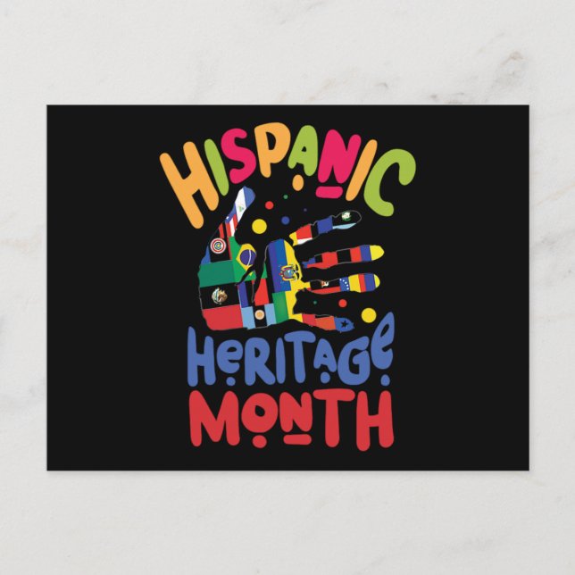 23.National Hispanic Erbe Monat alle Länder. Einladungspostkarte (Vorderseite)