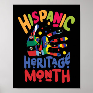 23.National Hispanic Erbe Monat alle Länder. Poster