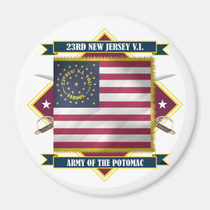 23. New-Jersey freiwillige Infanterie Magnet