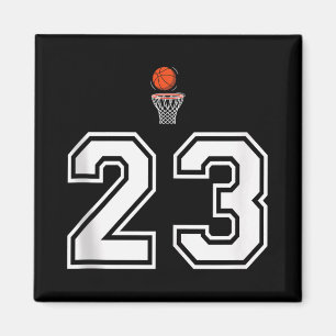 23 Nummer Basketball Stil Vintag weißer Tank Oben Magnet
