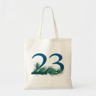 23 Pfauenfeder Geburtstag Jubiläum Elegant Tragetasche