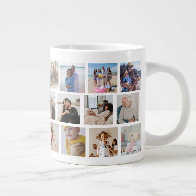23 Photo Collage Template Make Your Own Fun Jumbo-Tasse (Rechts)
