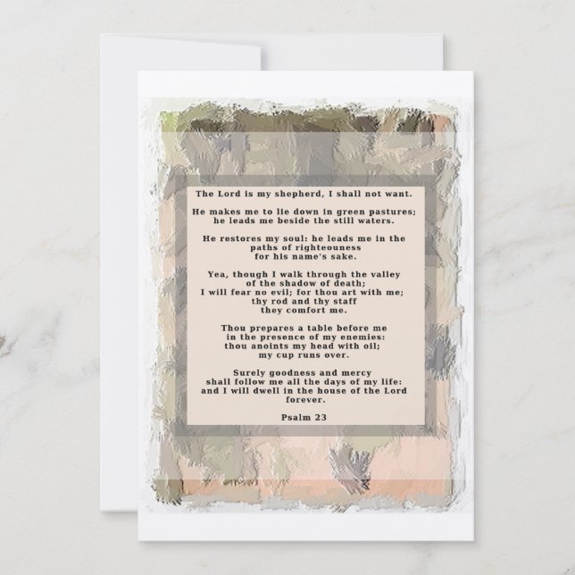 23. Psalm Einladung Abstrakt (Vorderseite)