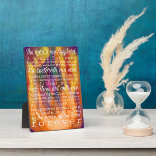 23. Psalm - Im Feuer geformt Fotoplatte