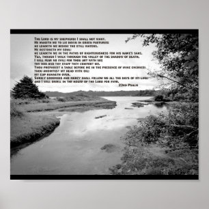23. Psalm Landscape Foto Poster