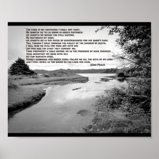 23. Psalm Landschaftsfoto Poster