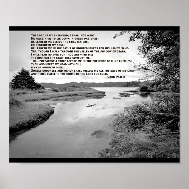 23. Psalm Landschaftsfoto Poster (Vorne)