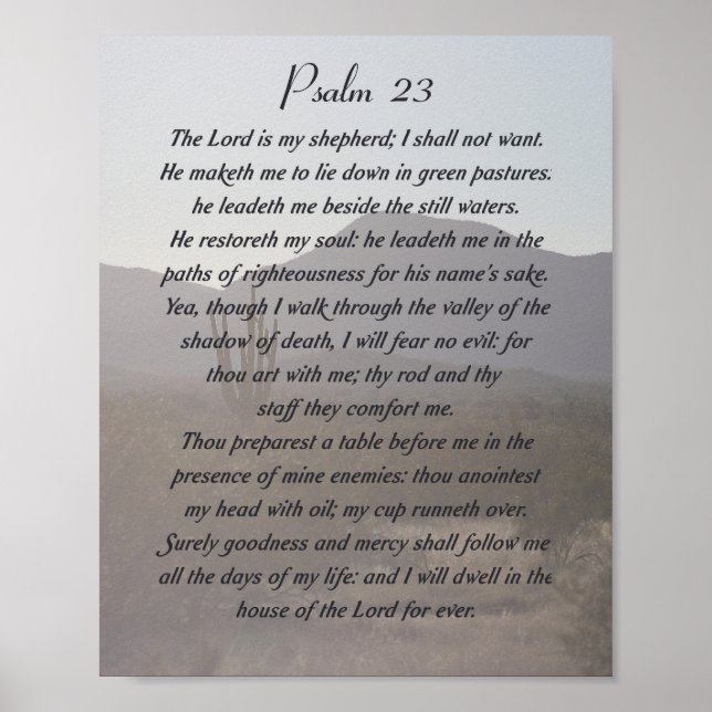 23 Psalm Poster (Vorne)