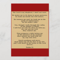 23. Psalm Rustikale Einladung