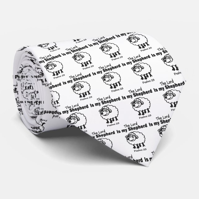 23 Psalm Sheep Fun Necktie Krawatte (Gerollt)