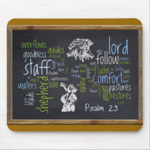 23. Psalm-Tafel 1 Mousepad