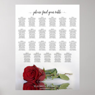 23 Tabelle zur Darstellung der Hochzeitssitzkarte Poster