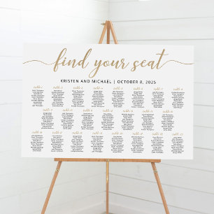 23 Tische Sitzplan Finden Sie Ihren Platz Poster