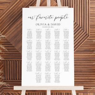 23 Tische Sitzplan Unsere Lieblingsmenschen Poster