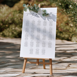 23 Tische Willkommen Sitzplan Moderne Schrift Poster