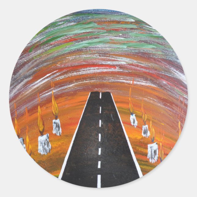   23/ Weg des Leidens Runder Aufkleber (Vorderseite)