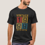 23Rd Birthday Vintage 1999 Born In 1999 23 Yrs Old T-Shirt<br><div class="desc">23rd Birthday Vintage 1999 Born in 1999 23 Yrs Old Bday</div>