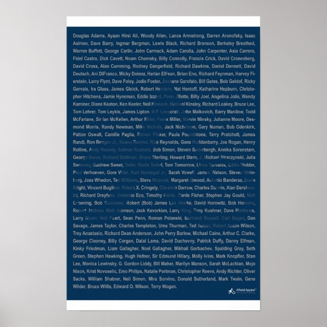 23x35 Print - Atheist Apparel Roll - Blau Poster (Vorne)