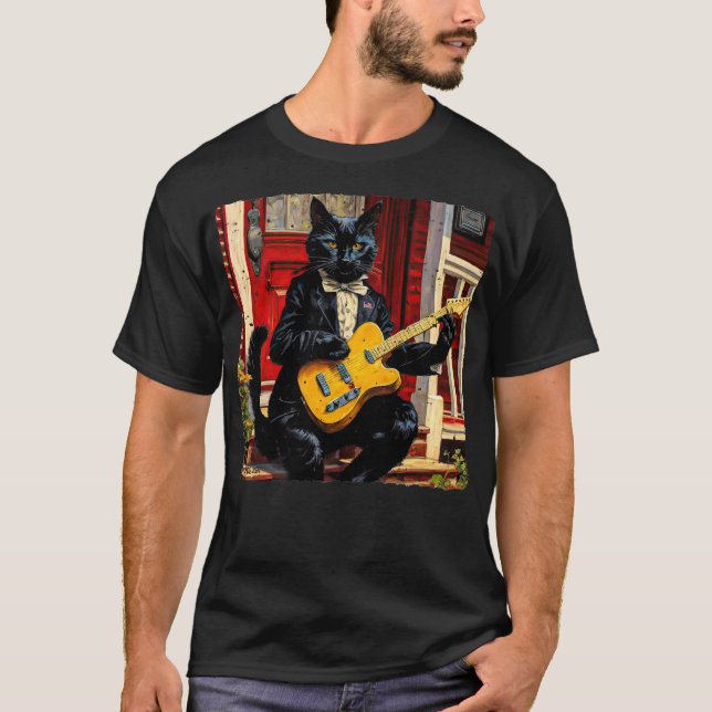 24065_Back Cat On Tele T-Shirt (Vorderseite)