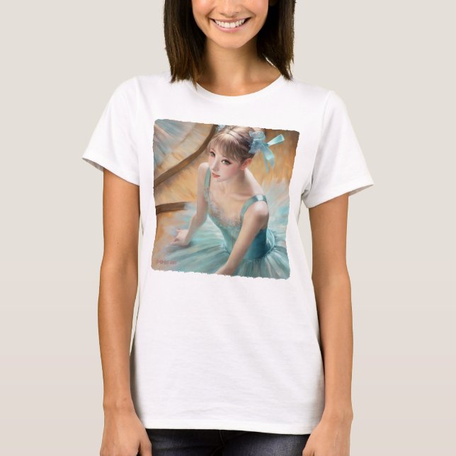 24070_Ballerina in Pastellblau T-Shirt (Vorderseite)