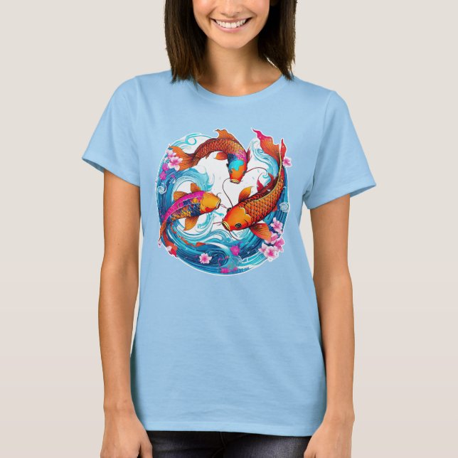 24082_Three Koi, Koi Art T-Shirt (Vorderseite)