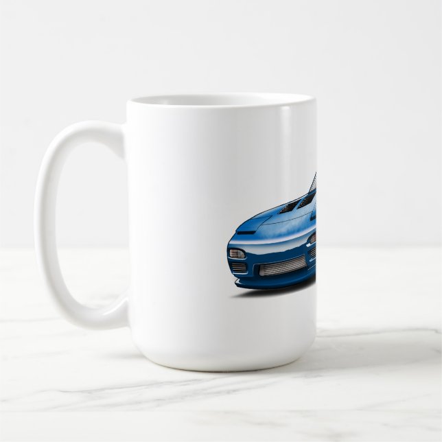240sx blaues Auto Zeichnung  Kaffeetasse (Links)