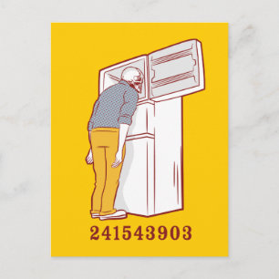241543903 Gefrierfach humorvolles Hemd Postkarte