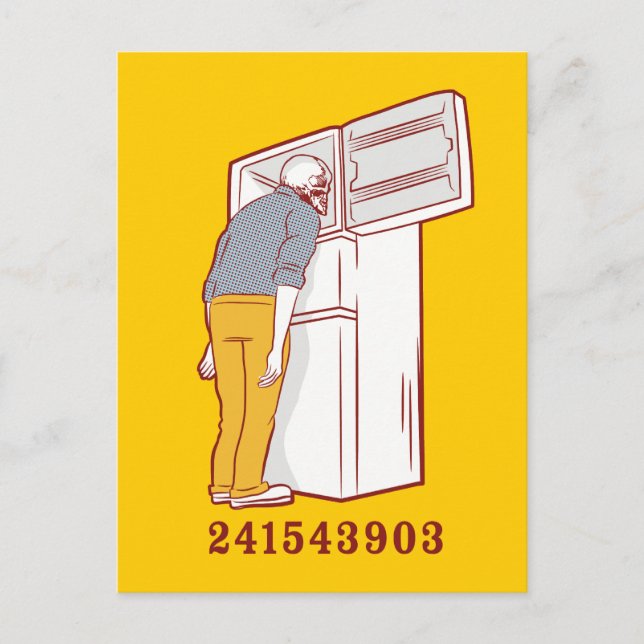 241543903 Gefrierfach humorvolles Hemd Postkarte (Vorderseite)