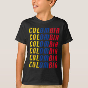 2425 Kolumbianische Flagge Fußballtrikot Sportunif T-Shirt