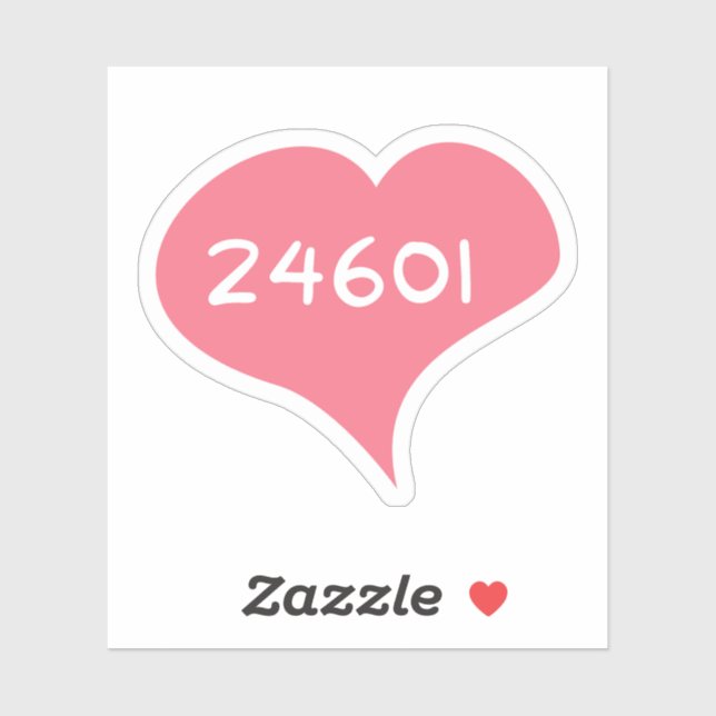24601 Liebe Herz Vinyl Sticker (Blatt)