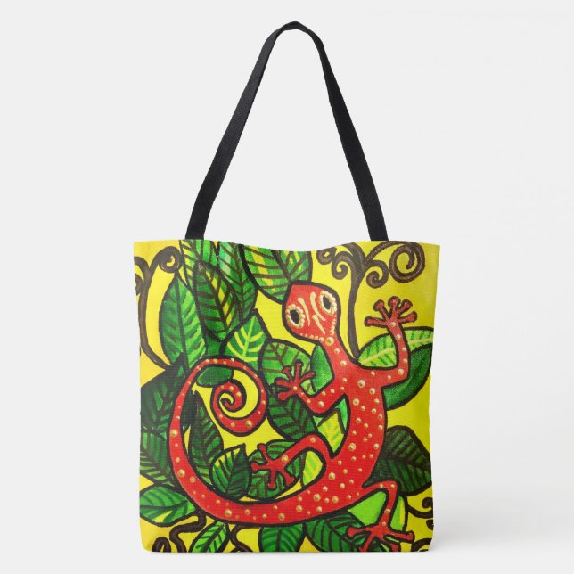 247 - Red Gecko - Tote Bag (Rückseite)