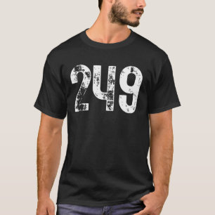249-Area-Code-Sudbury auf dem Kabeljau des Mobilfu T-Shirt