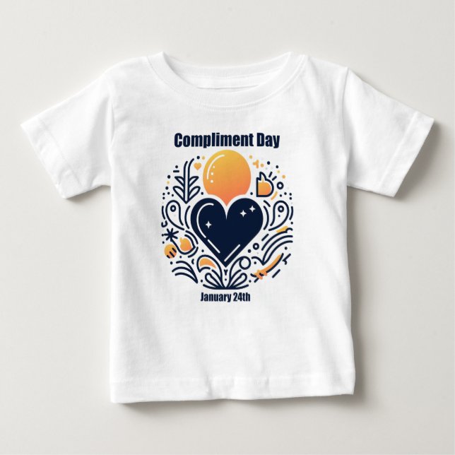 24.01. - Feiertag Baby T-shirt (Vorderseite)