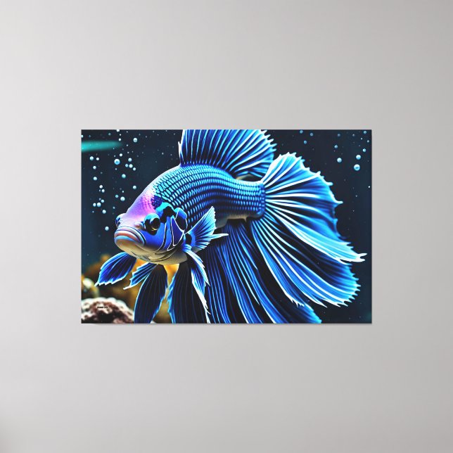 24_021, Betta Fish Art, Leinwanddruck (Vorderseite)
