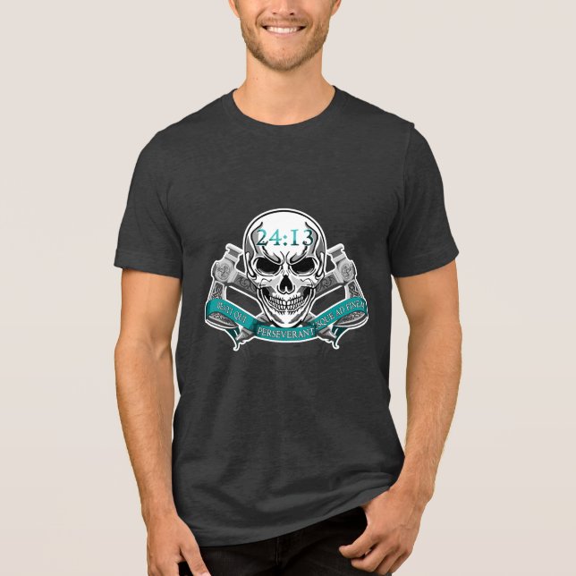 24:13 Schädel Tri-Blend Shirt (Vorderseite)