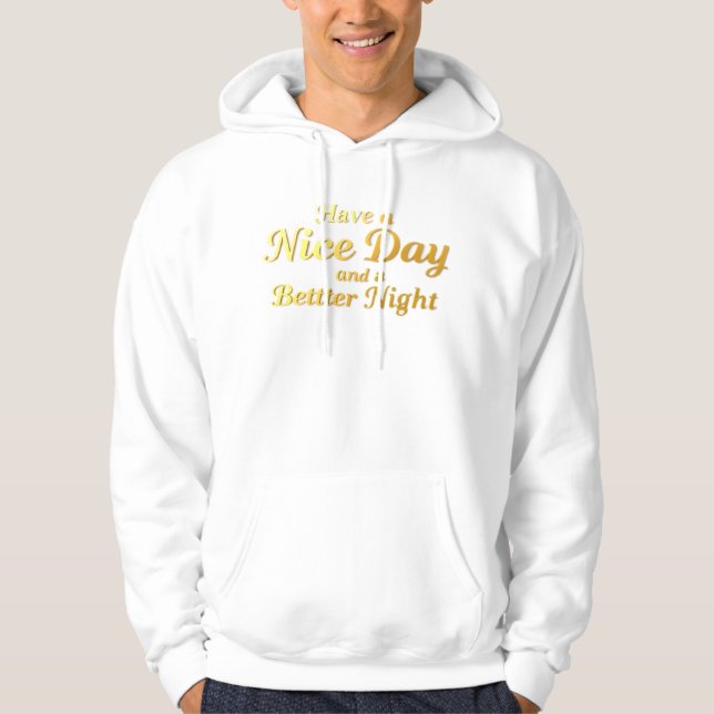 24/7 Positivity: Gold Text Inspirational Relaxed F Hoodie (Vorderseite)