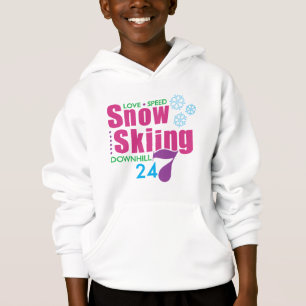 24/7 Schnee-Skifahren Hoodie