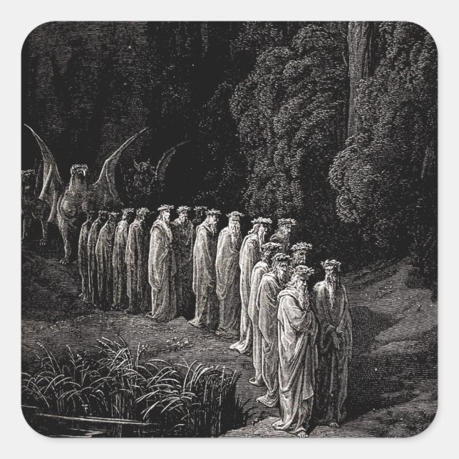 24 Ältere im Himmlischen Heilmittel - Labor Quadratischer Aufkleber (Vorderseite)