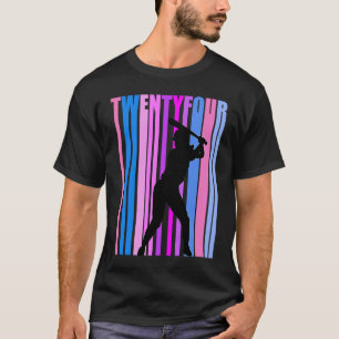 24. Baseball Geburtstags-Softball-Sportmädchen T-Shirt