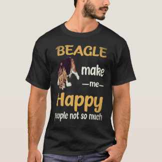 24 Beagle machen mich glücklich, Menschen nicht so T-Shirt