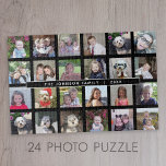 24 BildvorlagenCollage mit benutzerdefiniertem Tex Puzzle<br><div class="desc">Eine Vorlage mit 24 Fotos. Verwenden Sie für optimale Ergebnisse quadratische Foto. Um die Hintergrundfarbe zu ändern,  klicken Sie auf die Option Anpassen und wählen eine neue Hintergrundfarbe.</div>