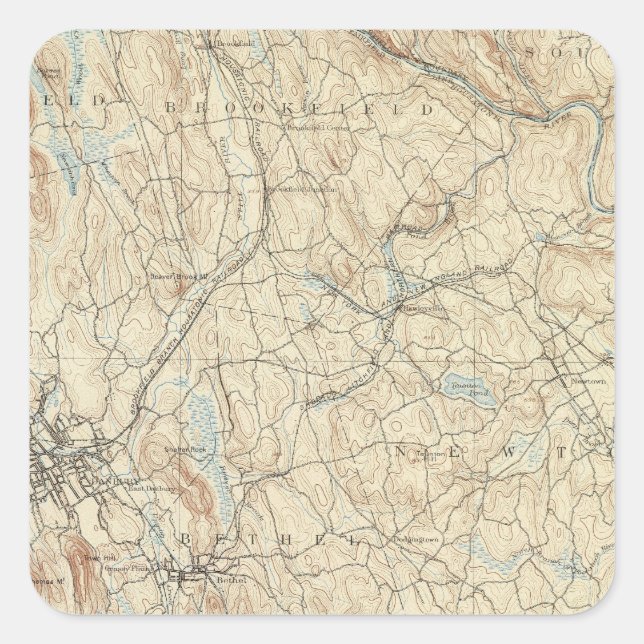 24 Blatt Danbury Quadratischer Aufkleber (Vorderseite)